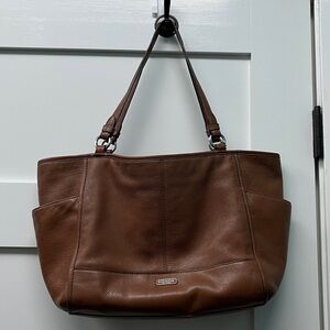 Coach Brown Leather Shoulder Purse Tote Bag